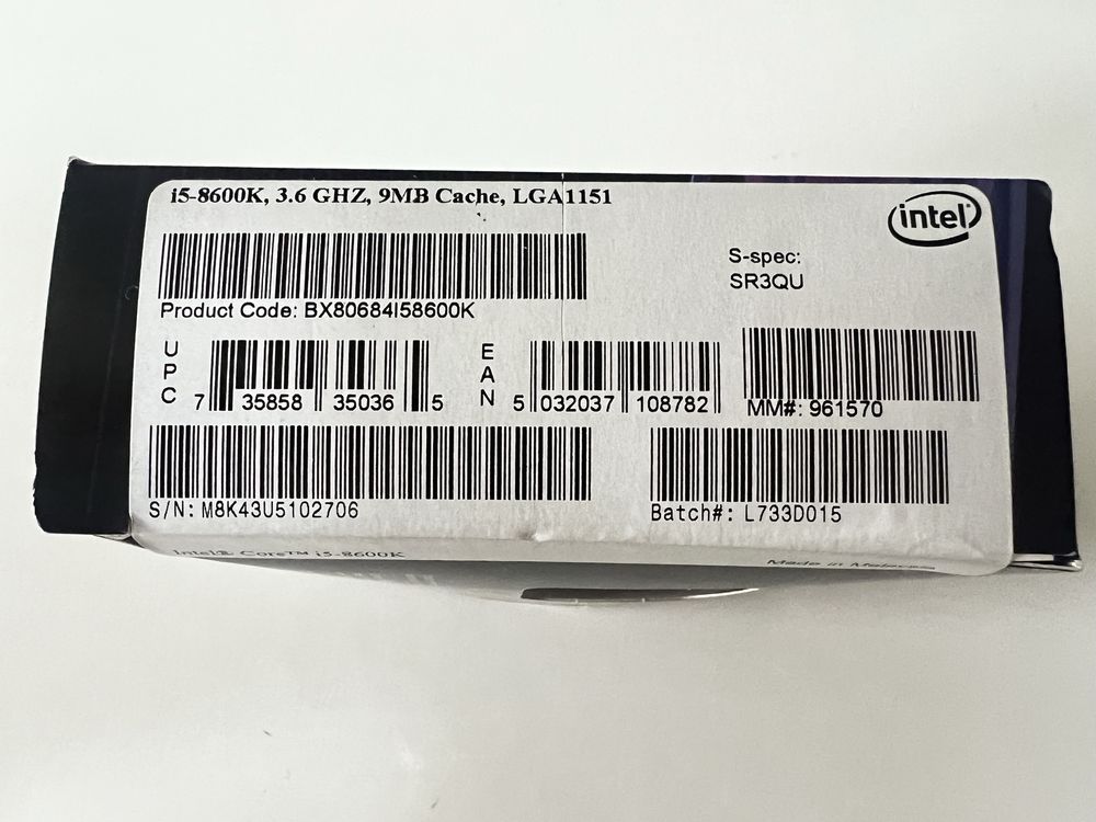 Procesor CPU Intel core i5 8600k