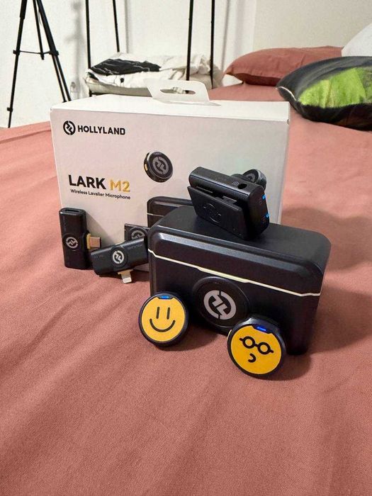 Microfone Hollyland Lark M2 Combo (2TX+3RX)