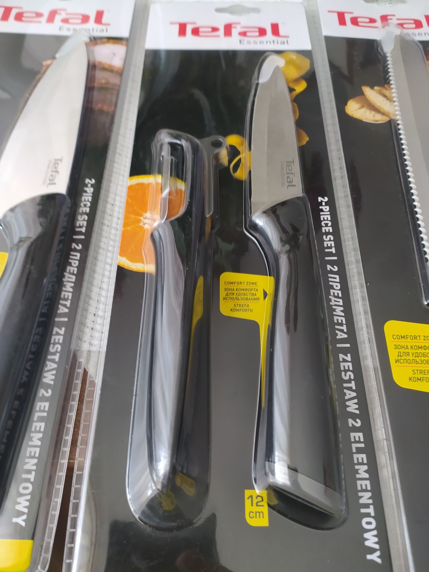 Noże zestaw noży kuchennych.