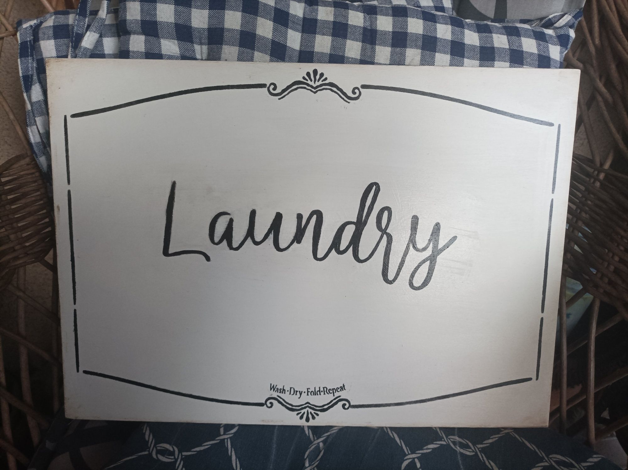 Tabliczka do pralni farmhouse laundry rękodzieło dekoracja