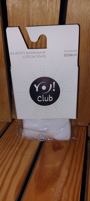 Rajstopy bawełniane (biały) -rozmiar 52/56