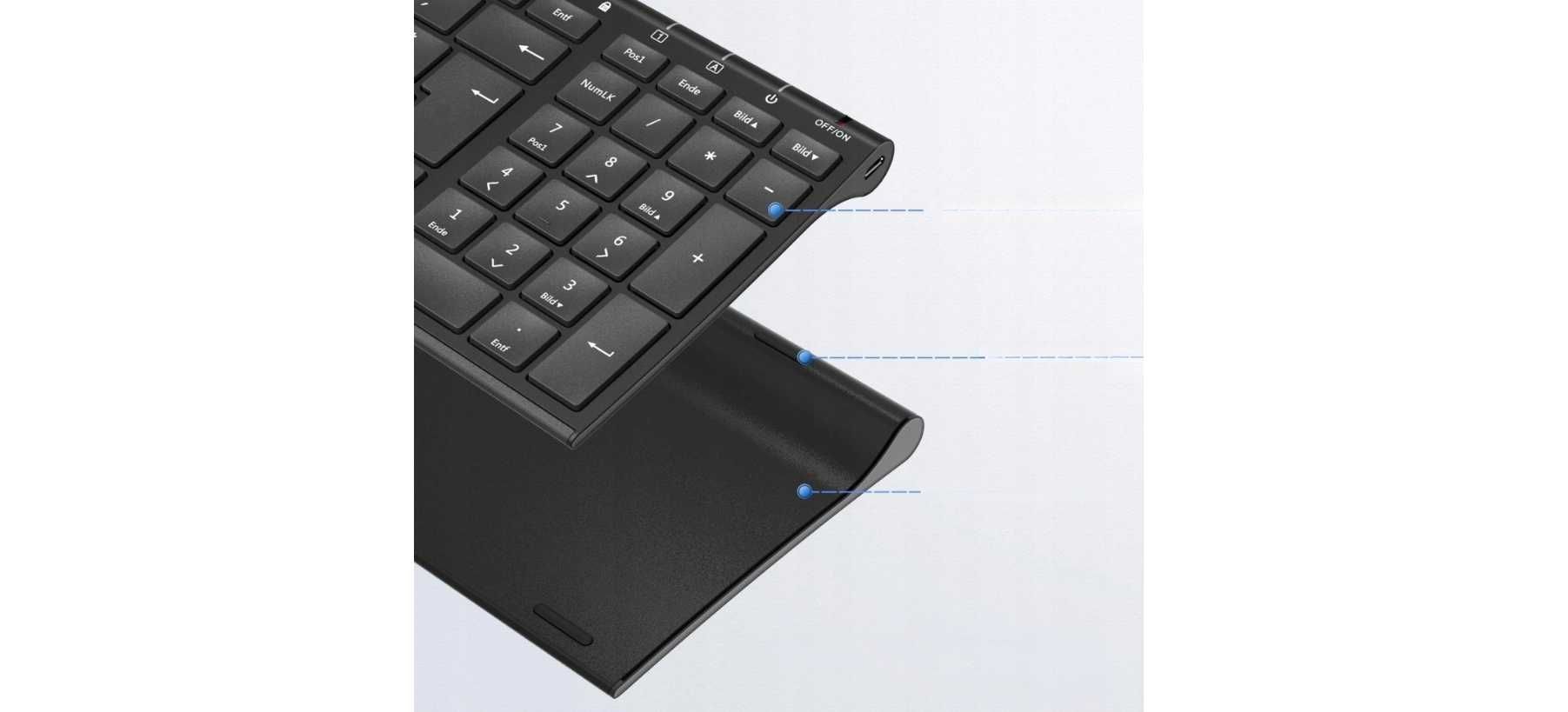 iClever GKG22B Klawiatura bezprzewodowa 2,4 GHZ QWERTZ