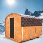 Duża Sauna Ogrodowa QUADRO Sauna + wewnętrzną PRZEBIERALNIA: 2 pokoje