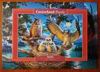 Puzzle CASTORLAND 500 - Owl Family kompletne