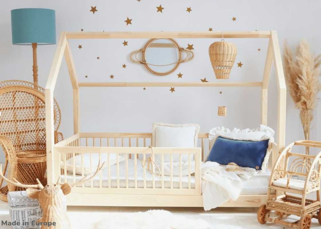 Cama Casinha B plus 80x190cm Madeira natural