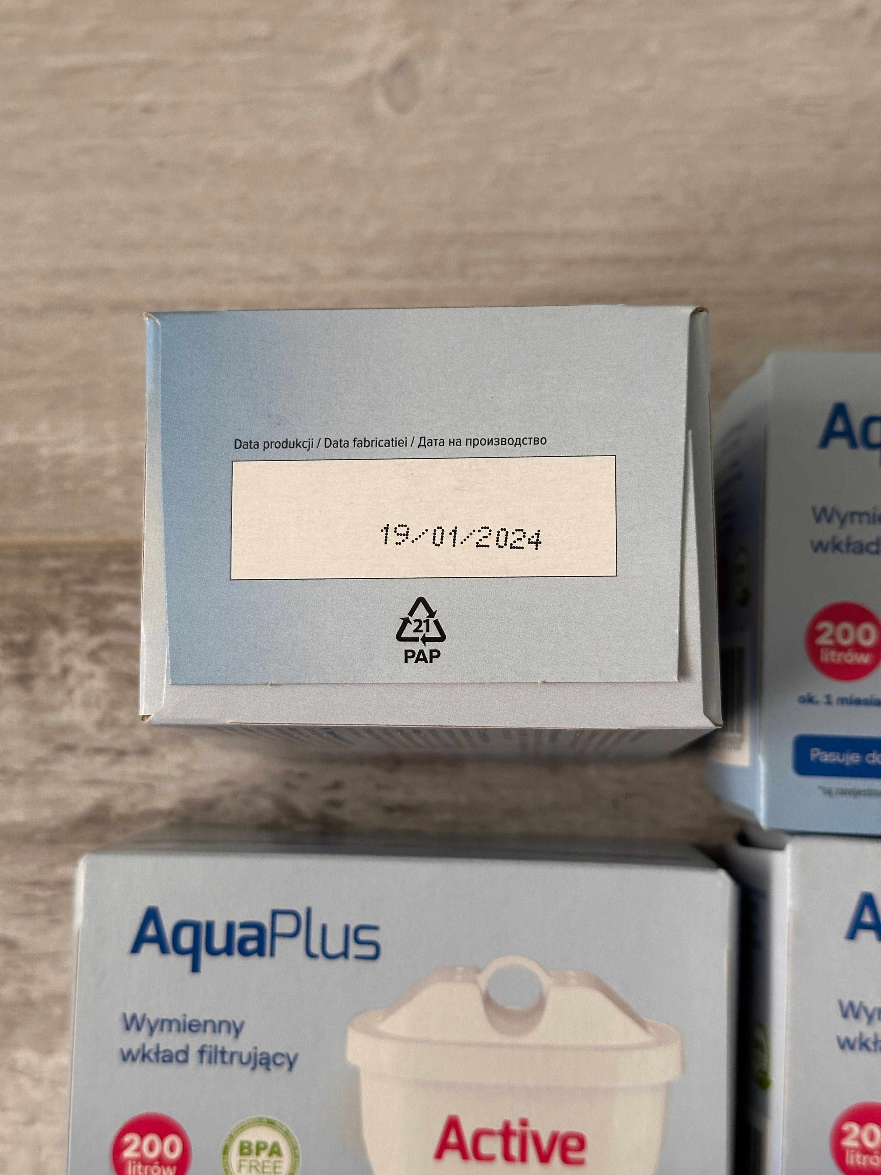 Wkład AquaPlus uniwersalny filtr do wody 4 szt.