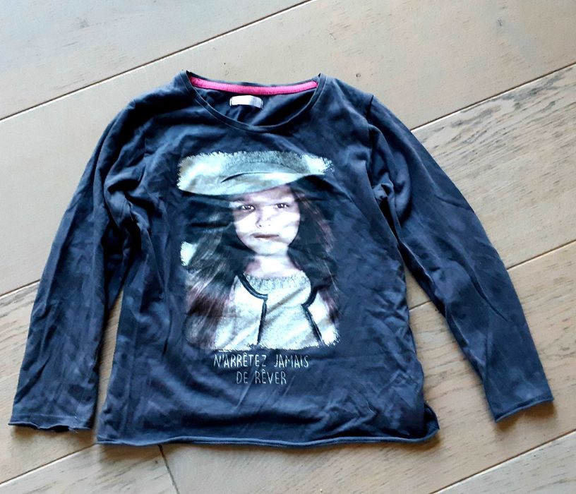 koszulka z długim rękawem dla dziewczynki 5 lat 110