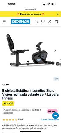 Bicicleta estática mgnetica fitness