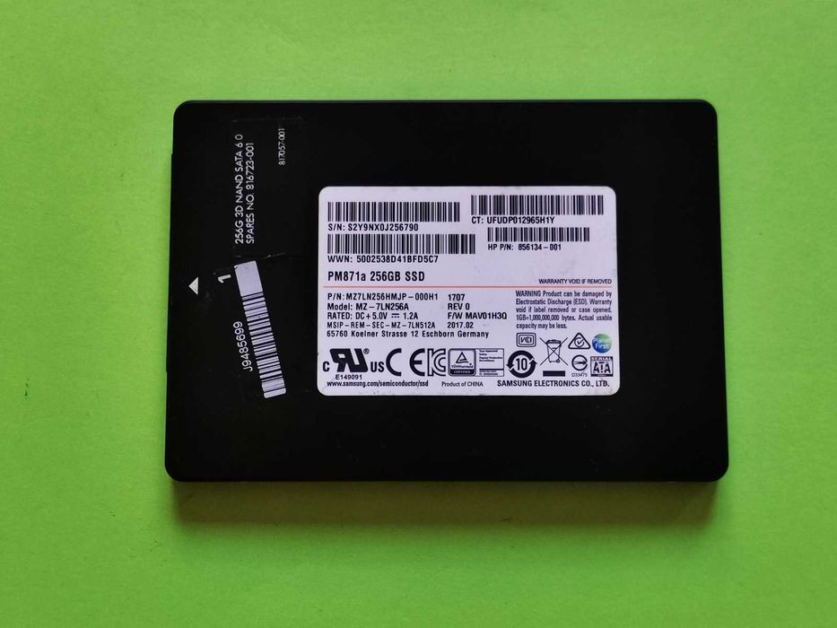 SSD 256GB Samsung Pm871A