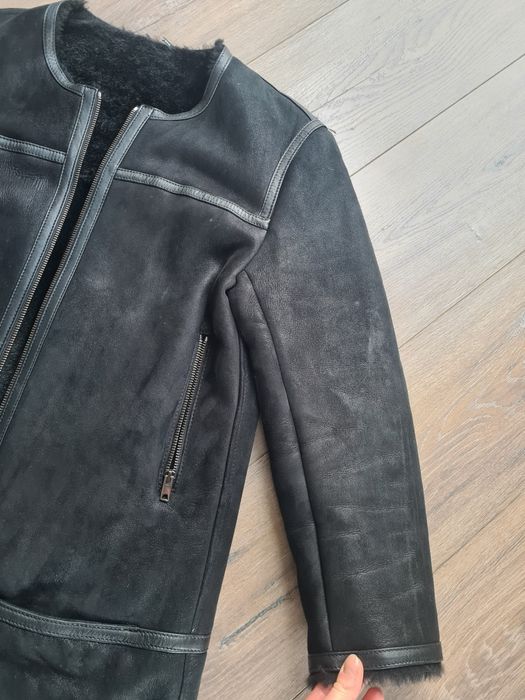 Isabel Marant kożuch naturalny płaszcz czarny S