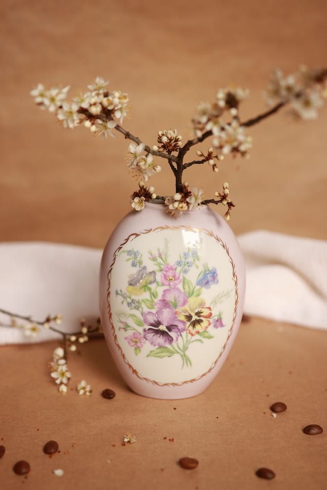 Ręcznie malowany wazon wazonik porcelana