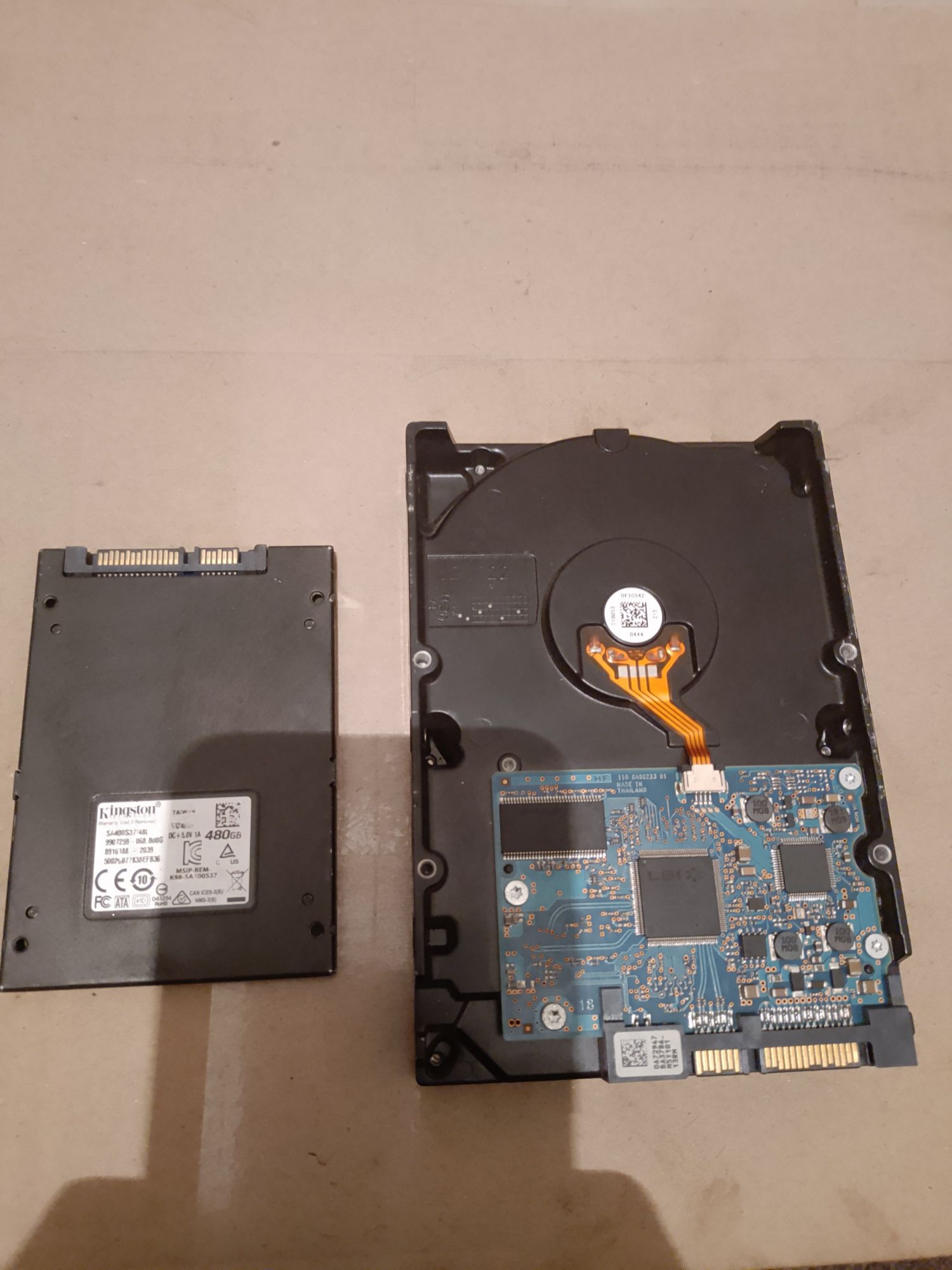 SSD Kingston 480. Hitachi HDD 1TB