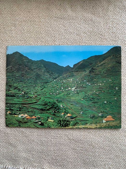 Postal Madeira Vale De Machico com selo antigo