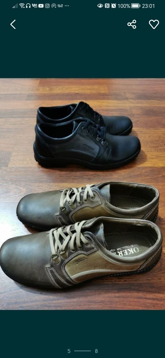 Joker Skórzane Buty Męskie Lekkie Wygodne Rozmiar 42 Brąz