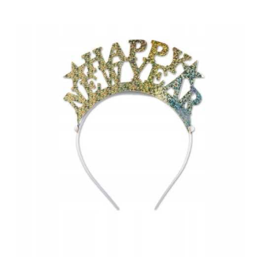 Opaska, korona Happy New Year Melinera, 2 szt.