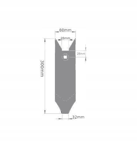 Dłuto grządzieli KONGSKILDE DELTA FLEX 300x80x12