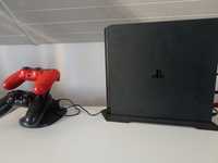 Konsola PlayStations 4 slim + pady - (jak nowa)