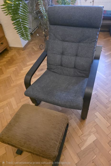 fotel POANG plus podnóżek