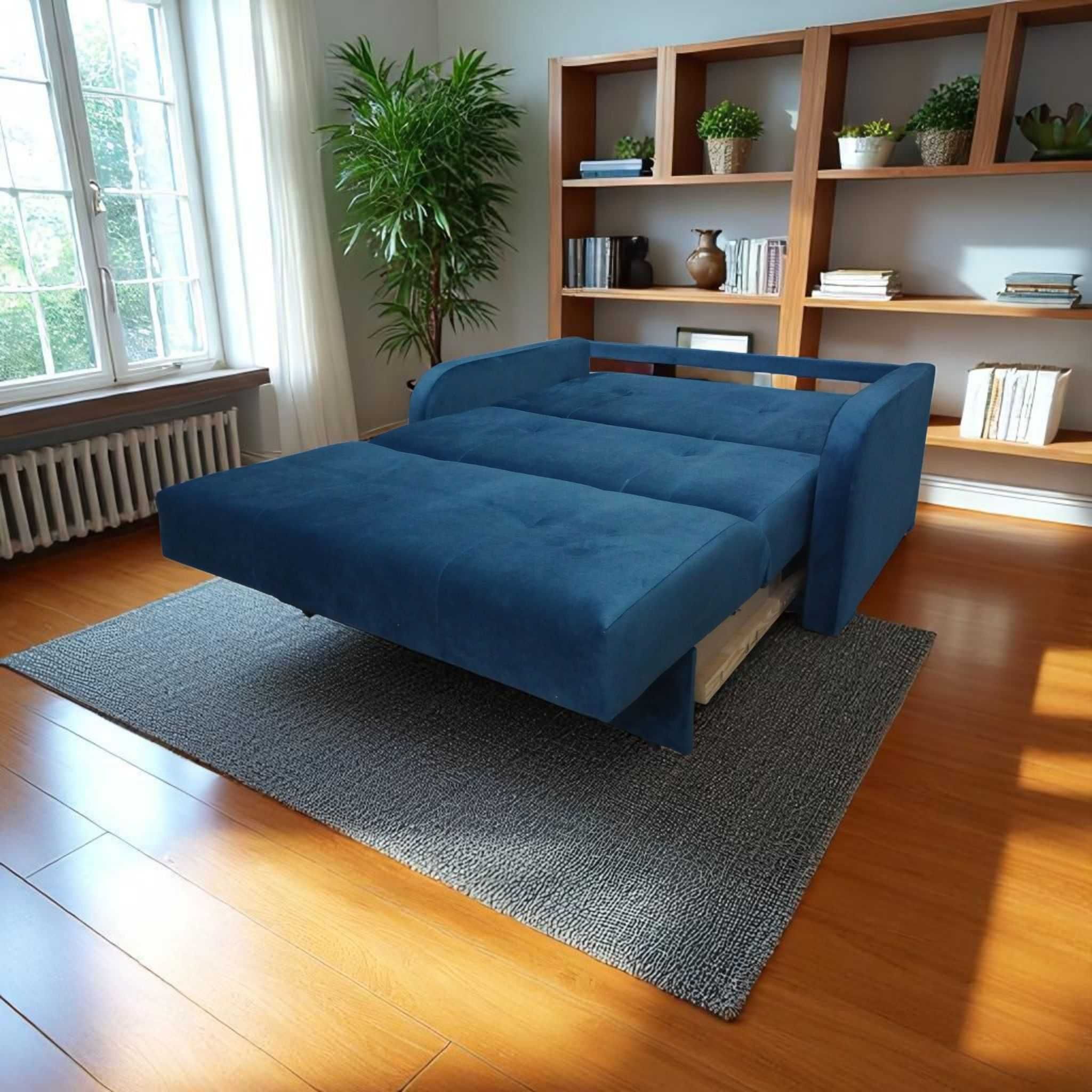 Sofa rozkładana z pojemnikiem Kanapa funkcja spania pojemnik OLIWIA