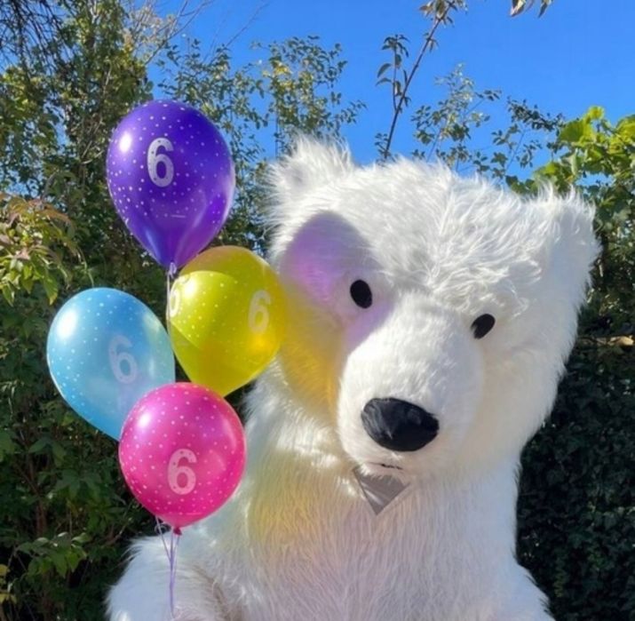 Kostium białego misia rozmiar 2m