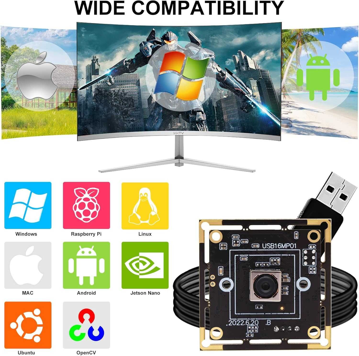 Svpro 16 MP autofokus USB kamera do komputera