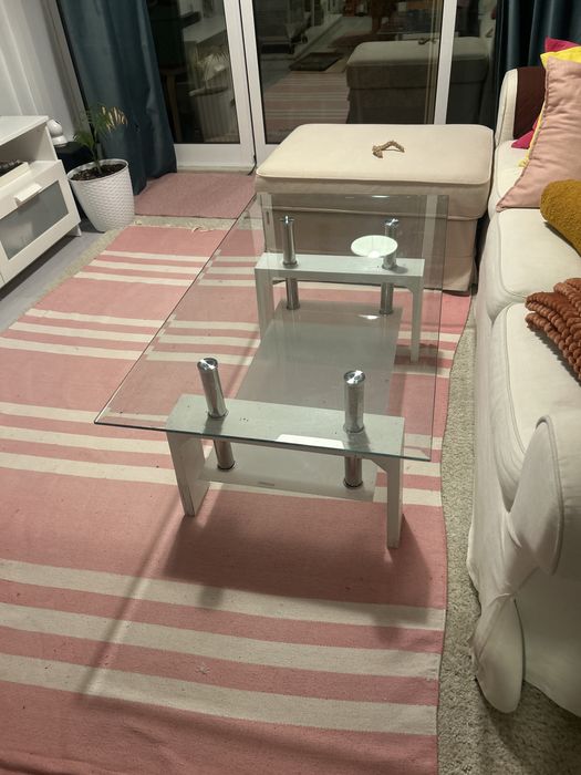 Mesa de vidro pra sala usada em bom estado