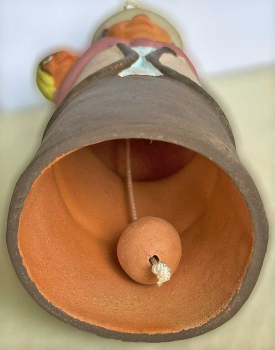 Sineta de Mesa em Terracota do Peru, Novo e Raríssimo