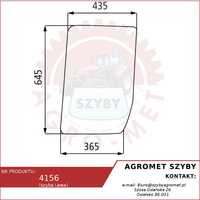 Szyba przednia dolna ciągnika Case New Holland Steyr ACX324