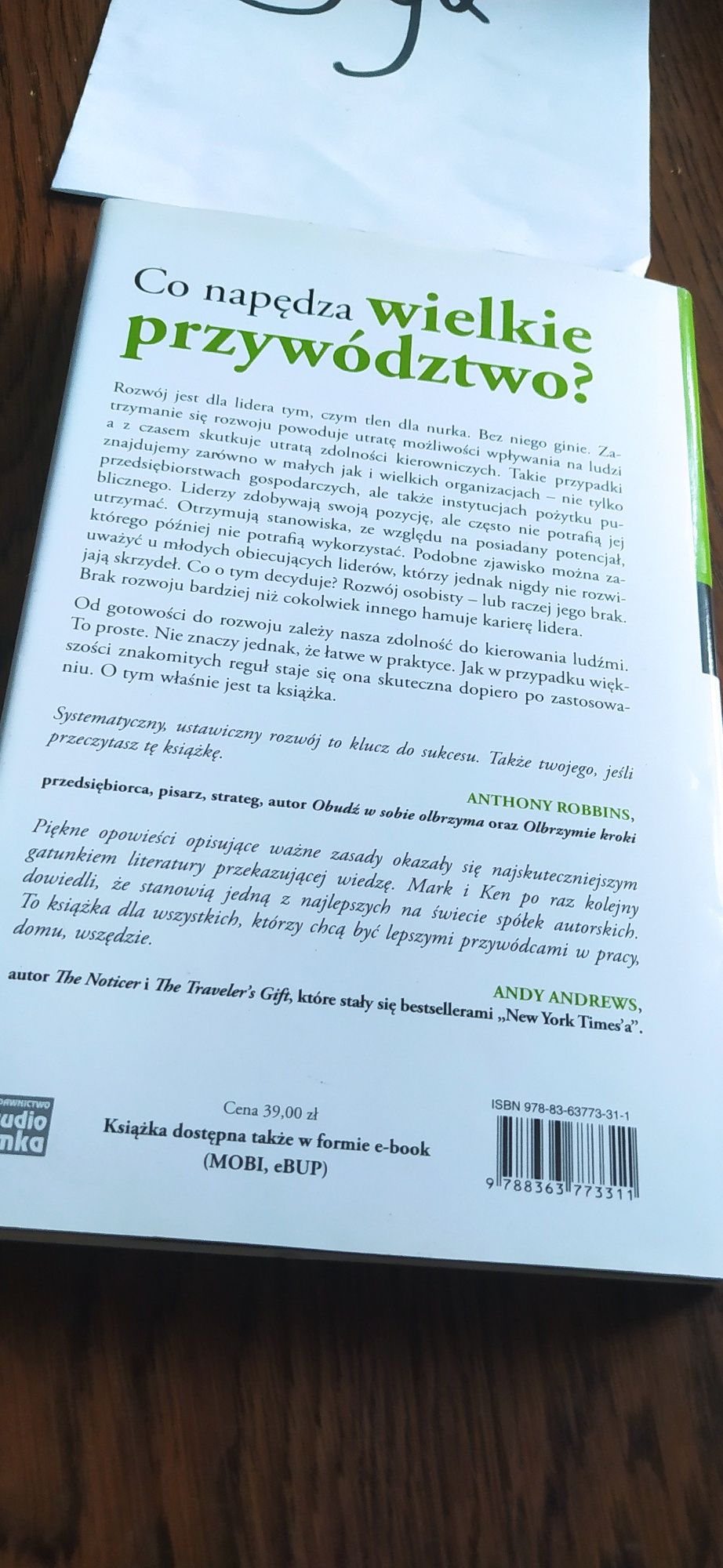 Rozwój osobisty Lidera Ken Blanchard Mark Miller