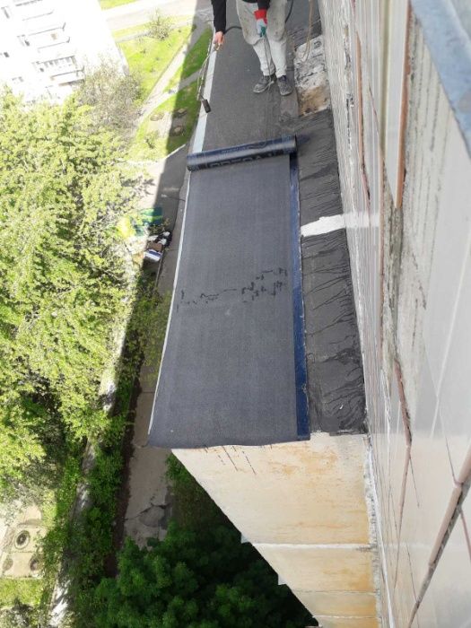 Гідроізоляція даху / Ремонт рубероїду — гаражі, балкони, склади