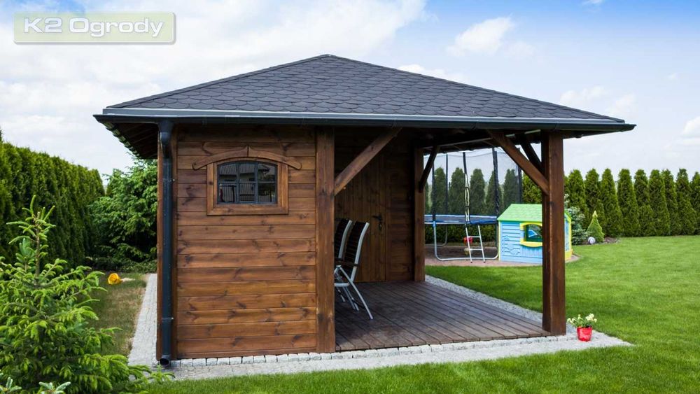 Altana prostokątna 6 x 4 m / Drewno KVH / Montaż w cenie