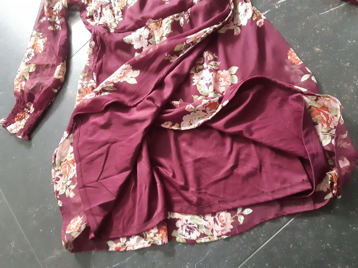 Sukienka damska vintage chanel kwiaty s na m
