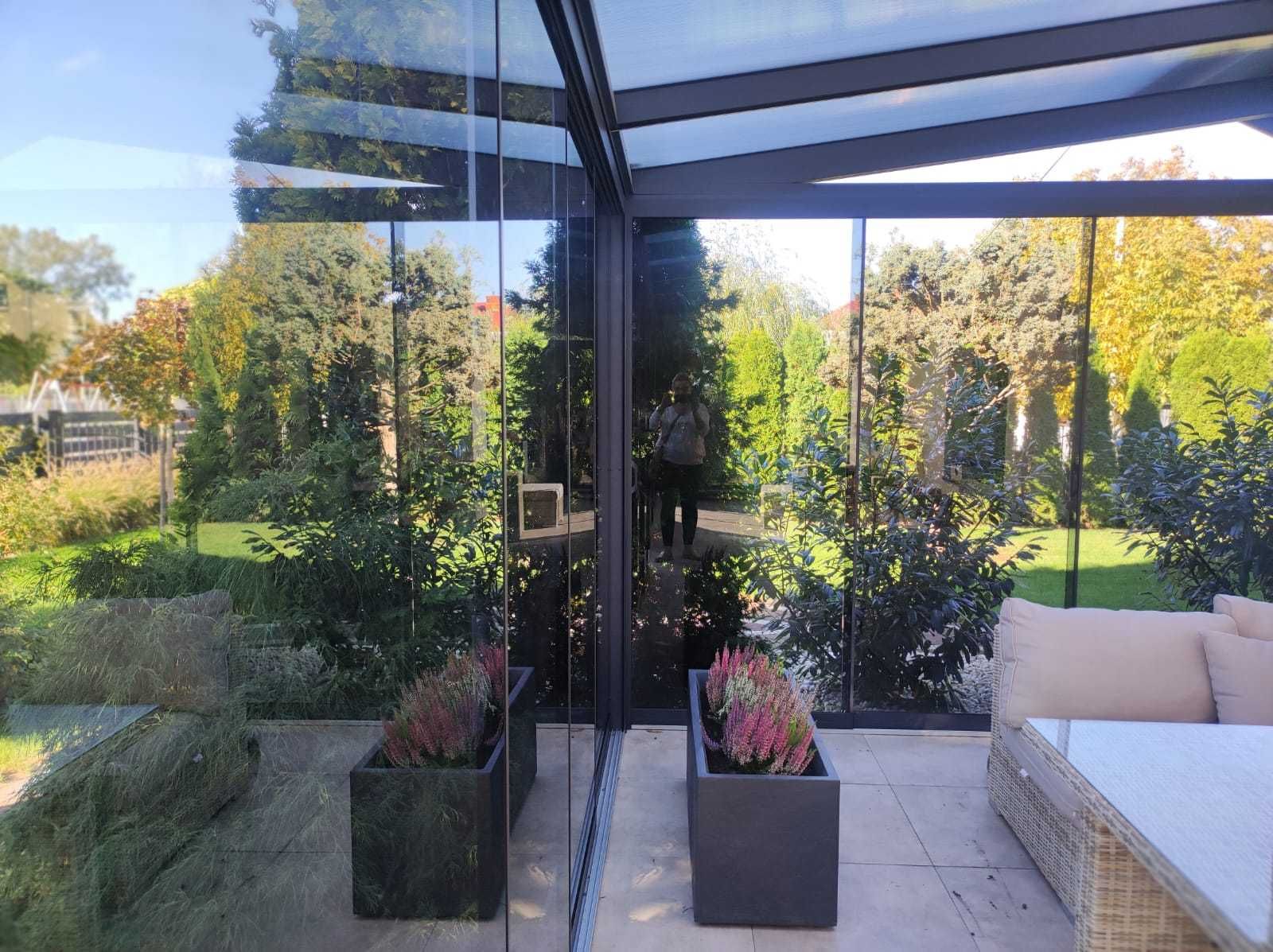 Zabudowa Taras Szkło Aluminium Taras Ogród zimowy Zabudowa Restauracji