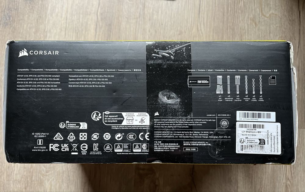 Блок живлення Corsair rm1000x (cp-9020201-eu)