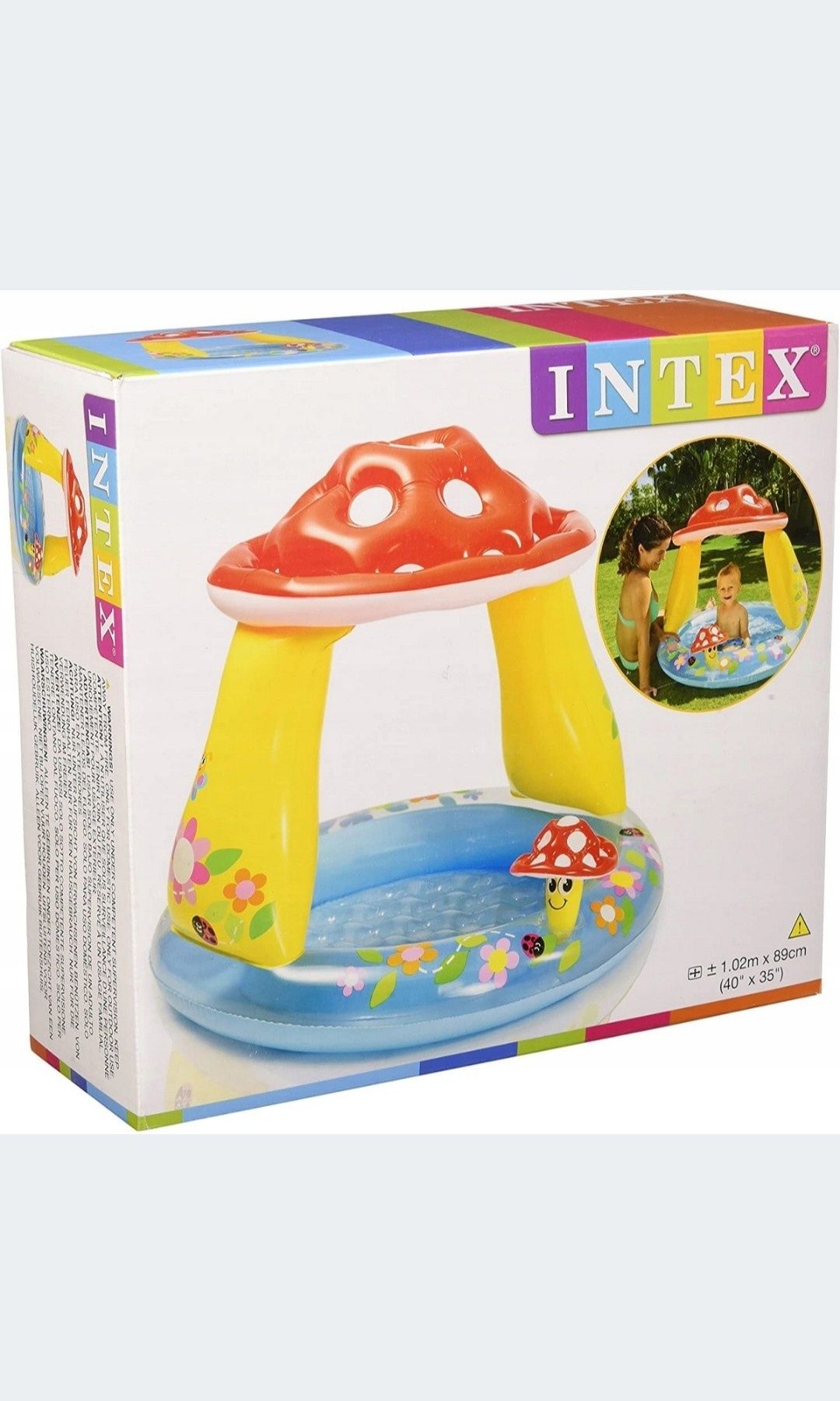 Basen dmuchany okrągły Intex 102 x 102 cm nowy grzybek muchomorek