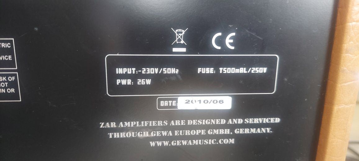 Wzmacniacz gitarowy combo ZAR. Made in Germany