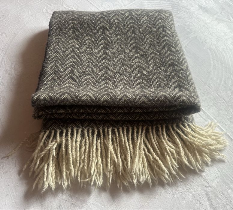 Теплый шерстяной плед 100% шерсть