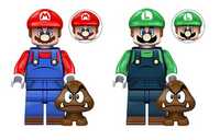 Figurki Mario i Luigi z gry komputerowej Nintendo mini pasują do Lego