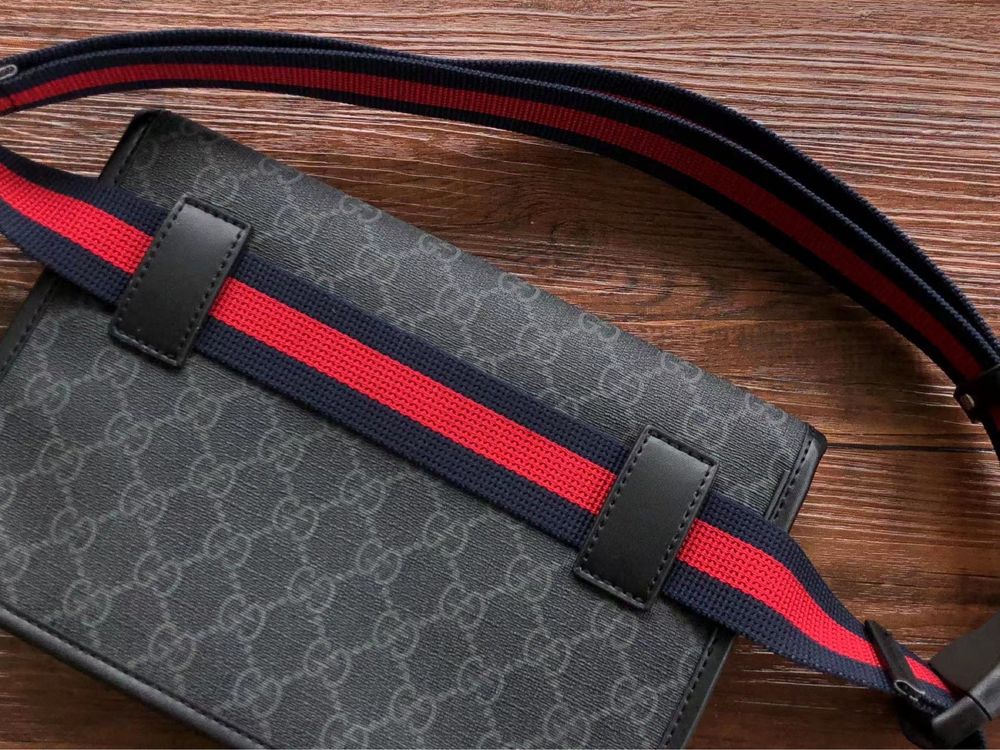 Torba/Saszetka/Nerka Gucci GG Czarna Luksusowa
