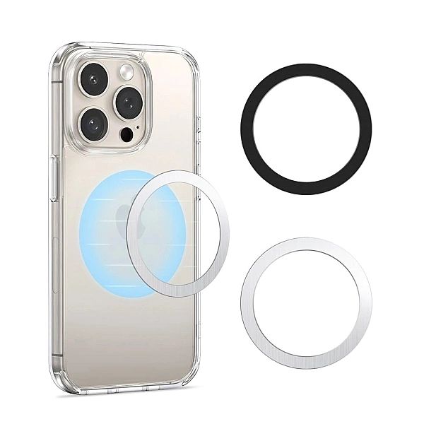 Pierścień magnetyczny Tech-Protect MMP-110/2w1 z MagSafe - srebrny-cza