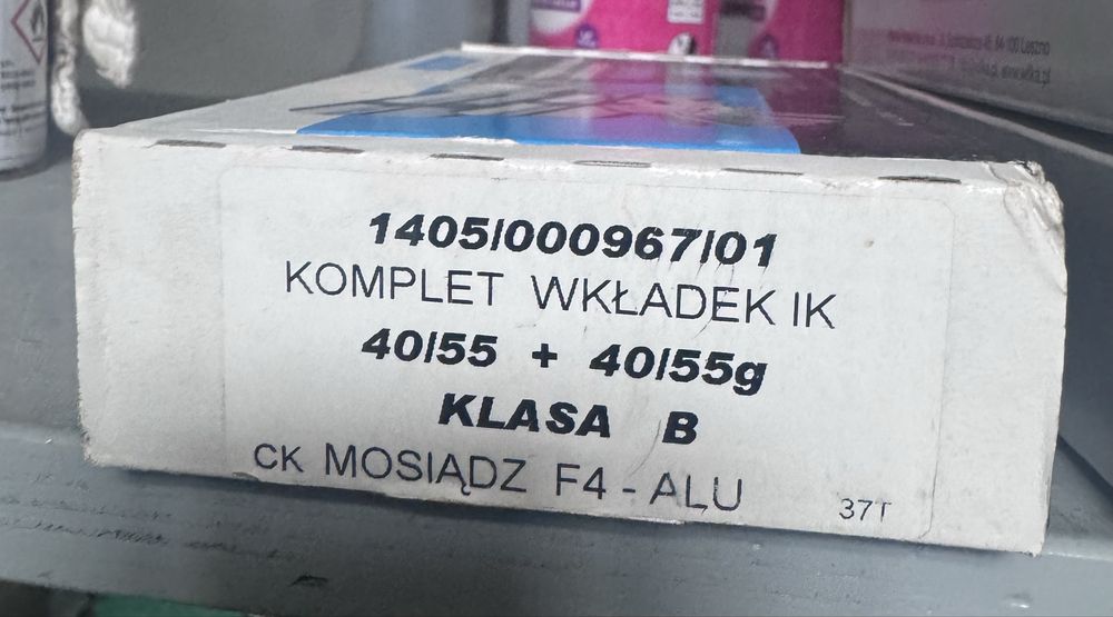 Komplet wkladek WILKA . RÓŻNE ROZMIARY