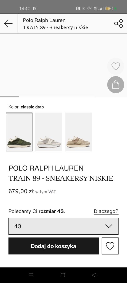 Sneakersy Ralph Lauren męskie 42