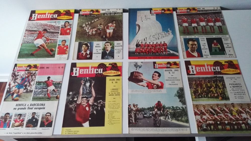 Colecção de revistas "O Benfica Ilustrado" de 1957 até 1966 - Rara