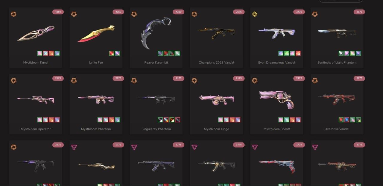 Личный валорант аккаунт ignite flame, mystbloom, champions vandal
