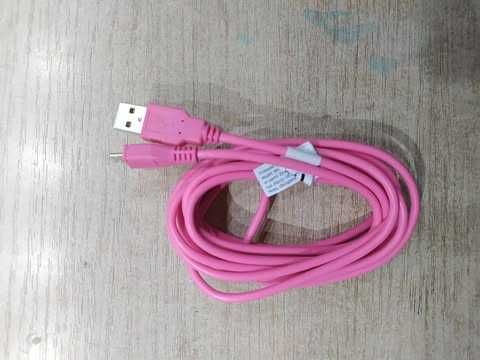 Przewód 3m USB/MicroUSB Różowy.