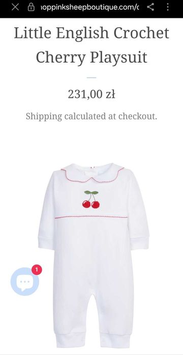Nowy nowe Śpiochy, pajac biały Little English 3-6m 62/68