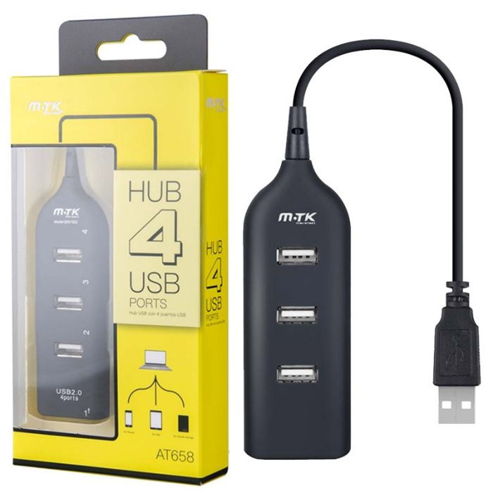 HUB USB 2.0 de alta velocidade com 4 portas/entradas