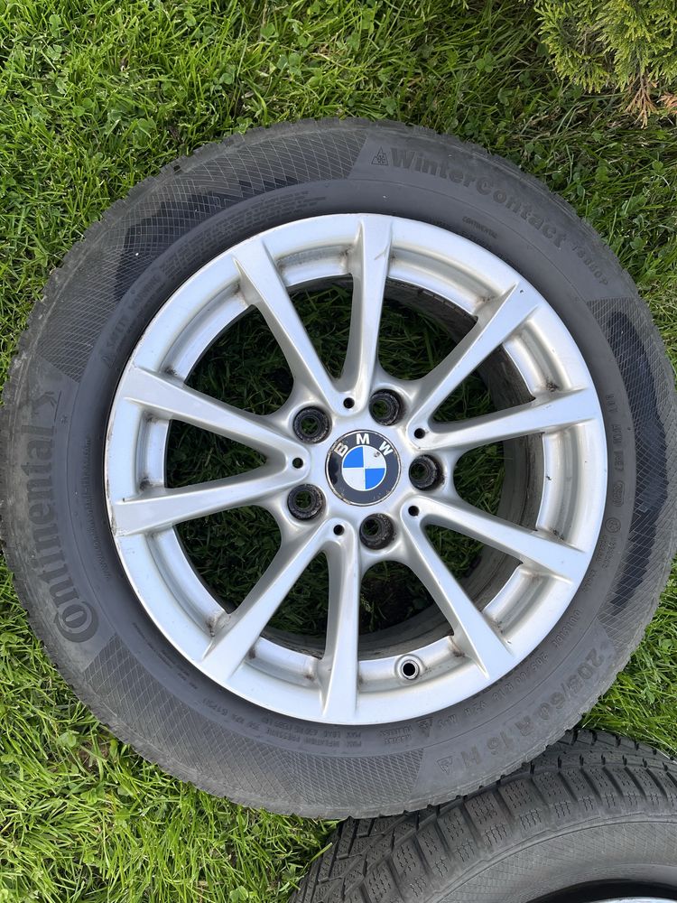 Felgi BMW 16” 5x120 z oponami zimowymi Continental. f20 F30