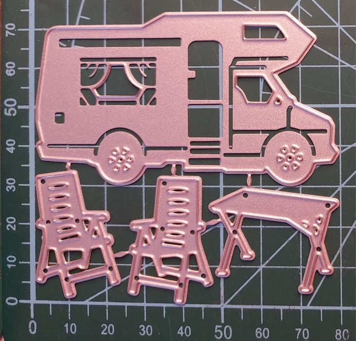 1114. Wykrojniki kamper samochód scrapbooking