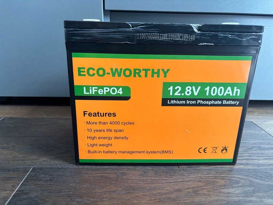 Акумулятор ECO-WORTHY LiFePO4 12V 100Ah (1280Wh) новий
